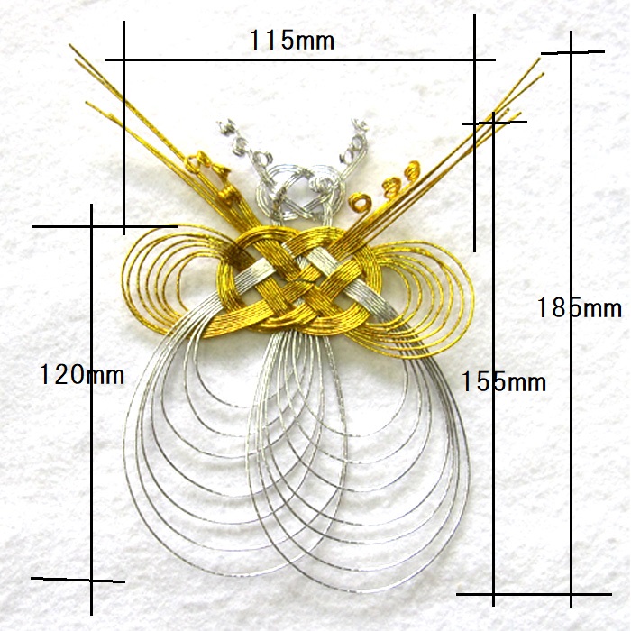 水引細工金銀二本蝶