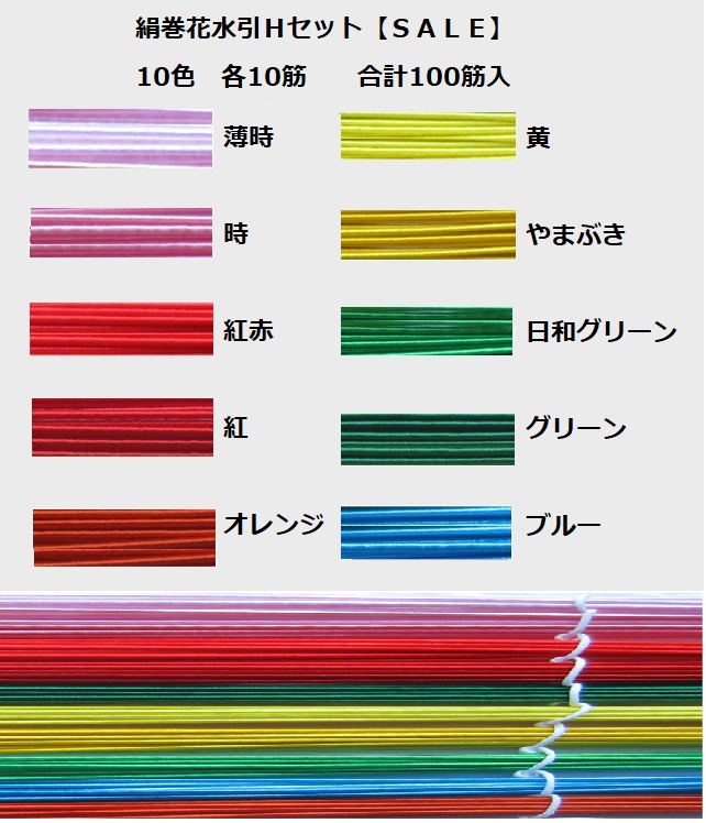 絹巻花水引